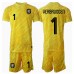Maillot de foot Pays-Bas Bart Verbruggen #1 Gardien Extérieur vêtements enfant Europe 2024 Manches Courtes (+ pantalon court)